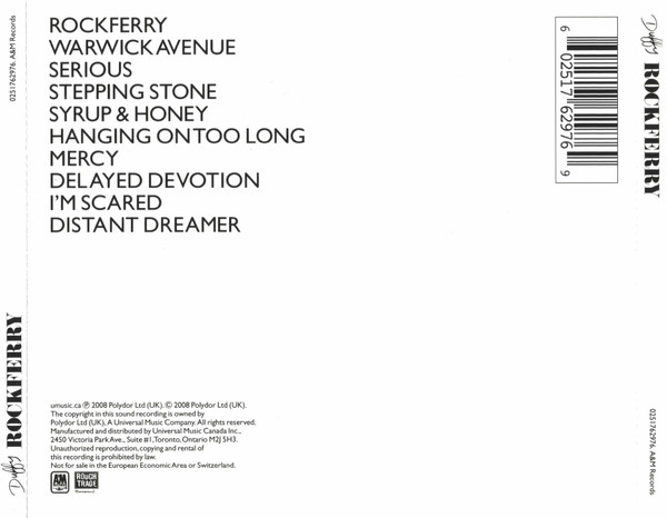 Duffy - Rockferry | A&M Records (0251762976) - 2 Duffy - Rockferry | A&M Records (0251762976) - 2