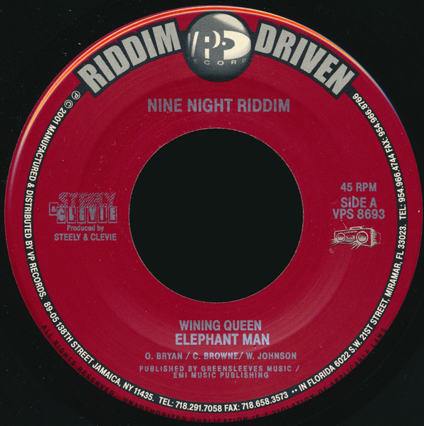 Elephant Man / Red Rat - Wining Queen / Fright Night | VP Records (VPS 8693) - main