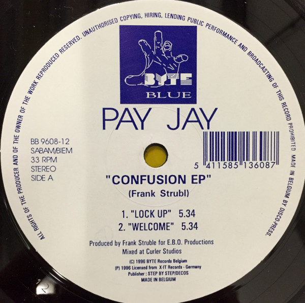 Pay Jay - Confusion EP | Byte Blue (BB 9608-12) - main
