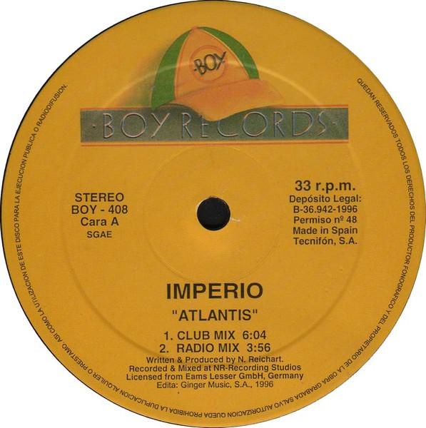 Imperio - Atlantis | Boy Records (BOY - 408) - 3 Imperio - Atlantis | Boy Records (BOY - 408) - 3