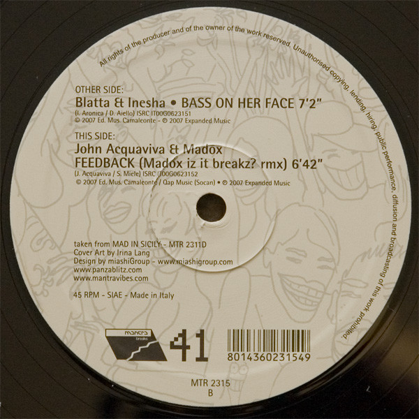 Blatta & Inesha - Mad In Sicily Sampler 2 | Mantra Vibes (MTR 2315) - 2 Blatta & Inesha - Mad In Sicily Sampler 2 | Mantra Vibes (MTR 2315) - 2