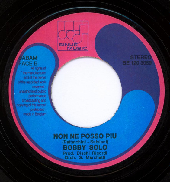 Bobby Solo - Una Lacrima Sul Viso | Sinus Music (BE 120-3059) - 4