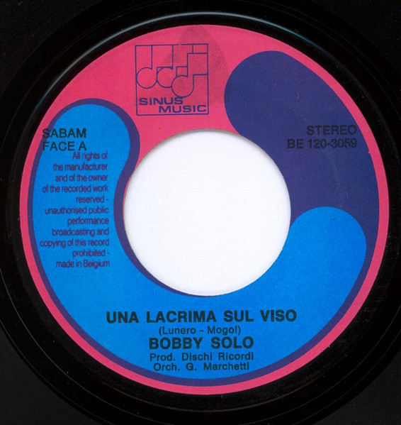 Bobby Solo - Una Lacrima Sul Viso | Sinus Music (BE 120-3059) - 3