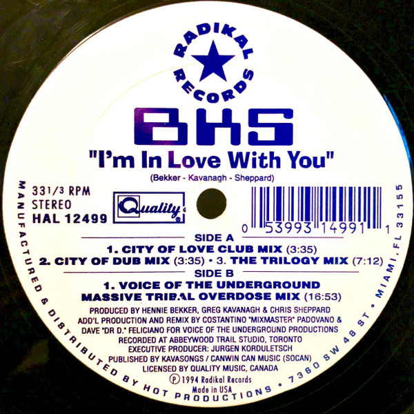 BKS - I'm In Love With You | Radikal Records (HAL 12499)
