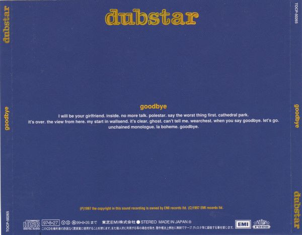 Dubstar - Goodbye | EMI (TOCP-50265) - 3 Dubstar - Goodbye | EMI (TOCP-50265) - 3