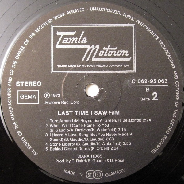 Diana Ross - Last Time I Saw Him | Tamla Motown (1C 062-95 063) - 4 Diana Ross - Last Time I Saw Him | Tamla Motown (1C 062-95 063) - 4