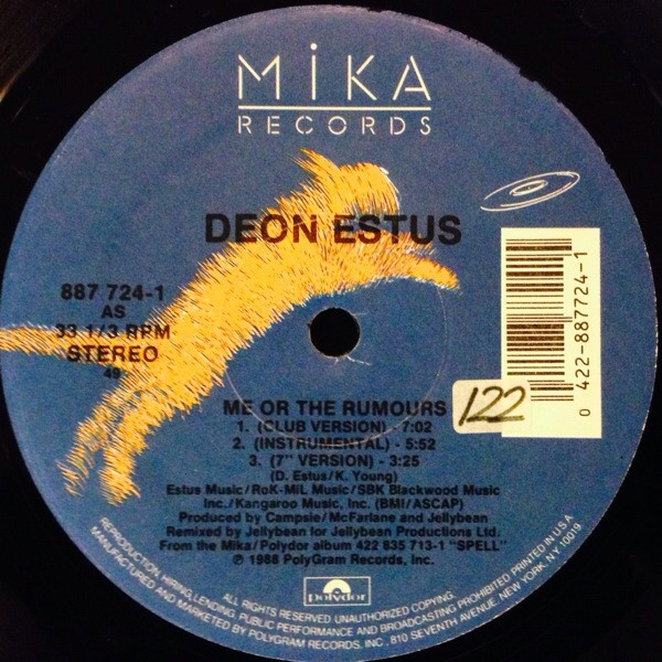 Deon Estus - Me Or The Rumours | Mika Records (887 724-1) - 2 Deon Estus - Me Or The Rumours | Mika Records (887 724-1) - 2