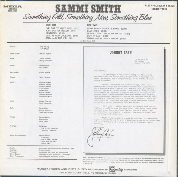Sammi Smith - Something Old, Something New, Something Blue | Mega (M31-1011) - 2
