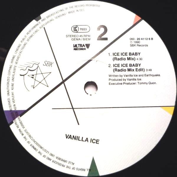 Vanilla Ice - Ice Ice Baby | SBK Records (060-20 4112 6) - 4 Vanilla Ice - Ice Ice Baby | SBK Records (060-20 4112 6) - 4