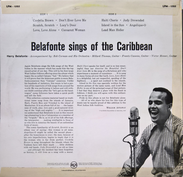 Harry Belafonte - Belafonte Sings Of The Caribbean | RCA Victor (LPM-1505) - 2 Harry Belafonte - Belafonte Sings Of The Caribbean | RCA Victor (LPM-1505) - 2