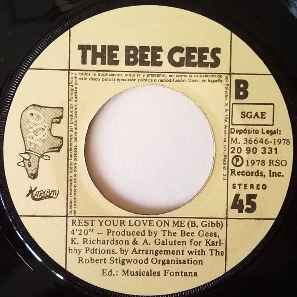 Bee Gees - Too Much Heaven / Rest Your Love On Me | RSO (20 90 331) - 4 Bee Gees - Too Much Heaven / Rest Your Love On Me | RSO (20 90 331) - 4