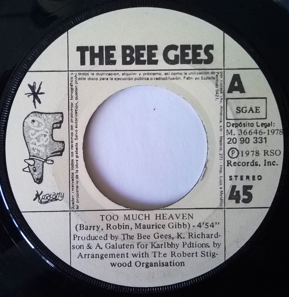 Bee Gees - Too Much Heaven / Rest Your Love On Me | RSO (20 90 331) - 3 Bee Gees - Too Much Heaven / Rest Your Love On Me | RSO (20 90 331) - 3