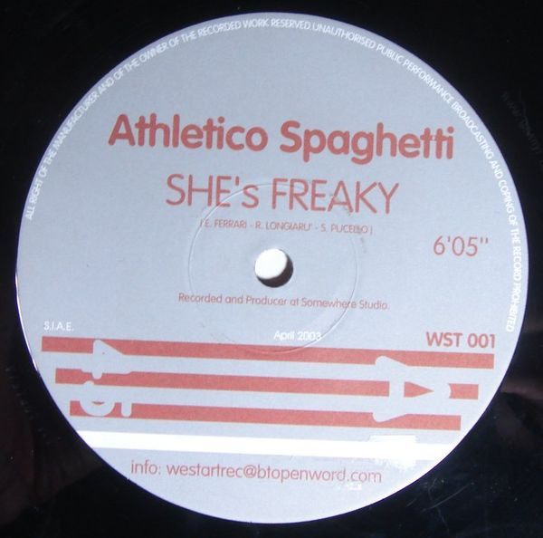 Athletico Spaghetti - She's Freaky | Westart Records (WST 001)