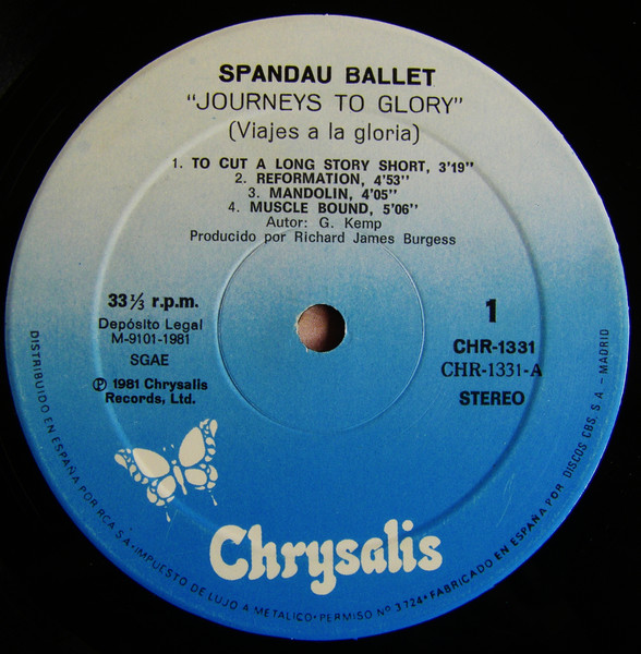 Spandau Ballet - Journeys To Glory = Viajes A La Gloria - Vinilo | Chrysalis (CHR 1331) - 3 Spandau Ballet - Journeys To Glory = Viajes A La Gloria - Vinilo | Chrysalis (CHR 1331) - 3