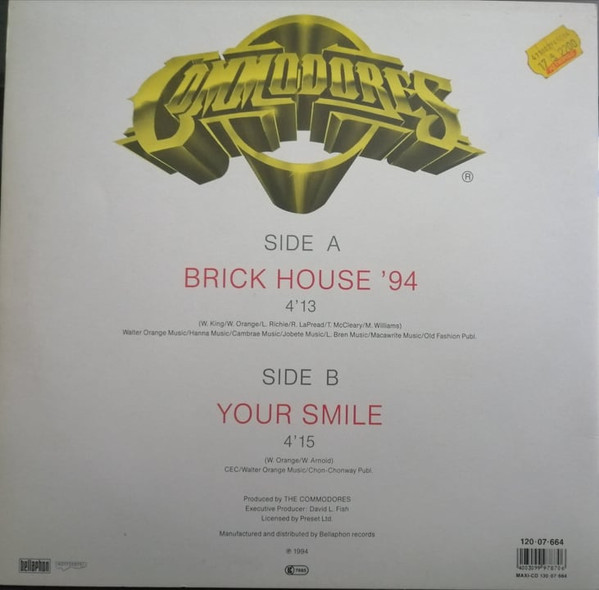 Commodores - Brick House '94 | Independent (120·07·664) - 2