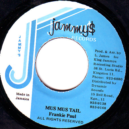 Frankie Paul - Mus Mus Tail | Jammy's Records (none) - main