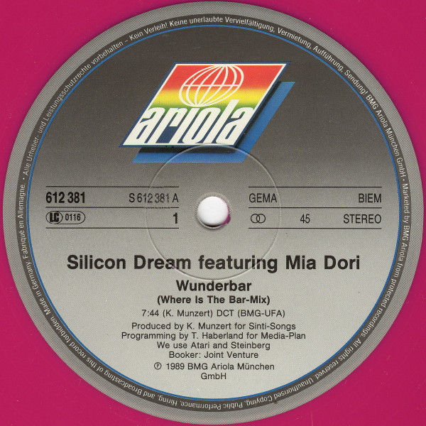 Silicon Dream Featuring Mia Dori - Wunderbar | Ariola (612 381) - 3