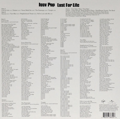Iggy Pop - Lust For Life | Virgin (B0026275-01) - main