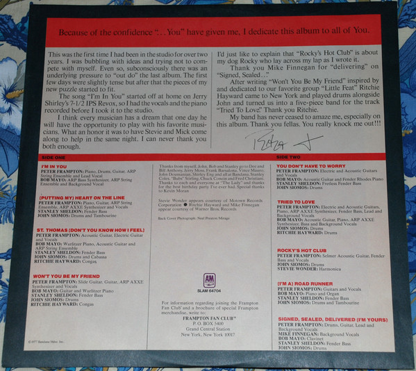 Peter Frampton - I'm In You | A&M Records (SLAM 64704) - 4 Peter Frampton - I'm In You | A&M Records (SLAM 64704) - 4