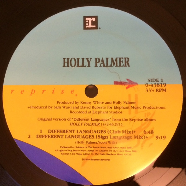 Holly Palmer - Different Languages | Reprise Records (0-43819) - 3