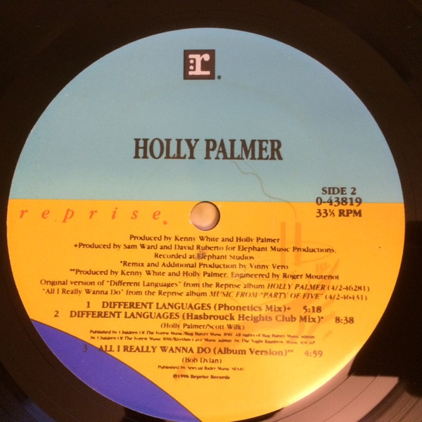 Holly Palmer - Different Languages | Reprise Records (0-43819) - 4