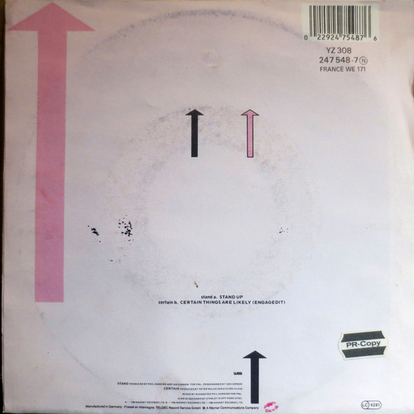Kissing The Pink - Stand Up | WEA (247 548-7) - 2 Kissing The Pink - Stand Up | WEA (247 548-7) - 2