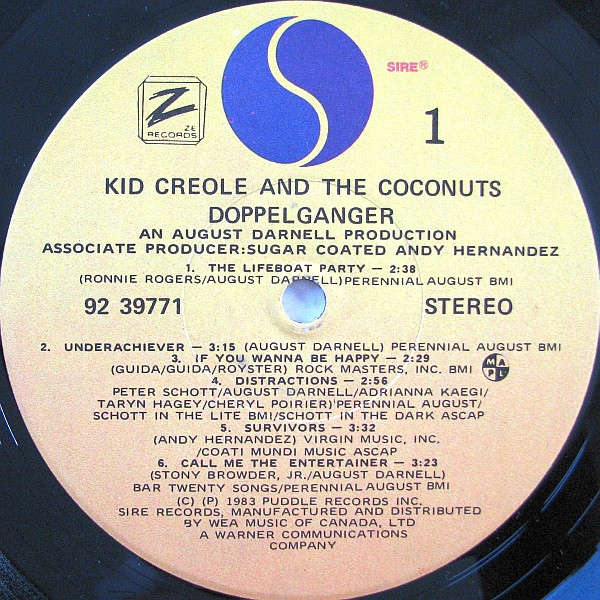 Kid Creole And The Coconuts - Doppelganger [Vinyl] | Sire (92 39771) - 3