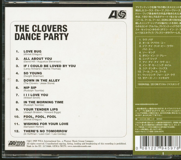 The Clovers - Dance Party | Atlantic (81227945978) - 2