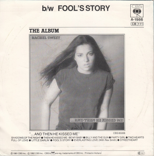 Rachel Sweet - Party Girl | CBS (CBSA 1986) - 2