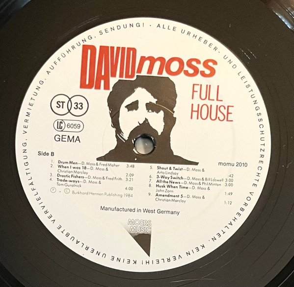 David Moss - Full House | Moers Music (MOERS MUSIC 2010) - 2 David Moss - Full House | Moers Music (MOERS MUSIC 2010) - 2