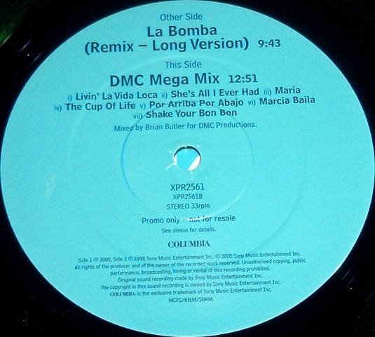 Ricky Martin - La Bomba | Columbia (XPR2561) - 2 Ricky Martin - La Bomba | Columbia (XPR2561) - 2