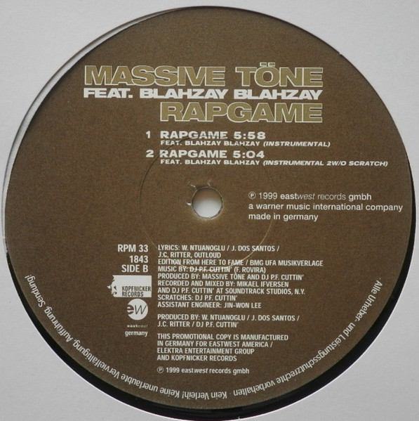Massive Töne Feat. Blahzay Blahzay - Rapgame | EastWest (1843) - 2