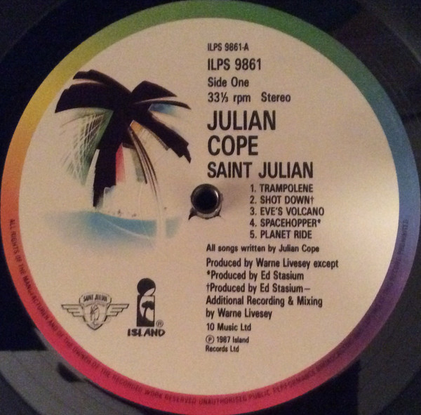 Julian Cope - Saint Julian | Island Records (ILPS 9861) - 3 Julian Cope - Saint Julian | Island Records (ILPS 9861) - 3
