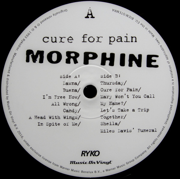 Morphine - Cure For Pain | Rykodisc (MOVLP1783) - 3
