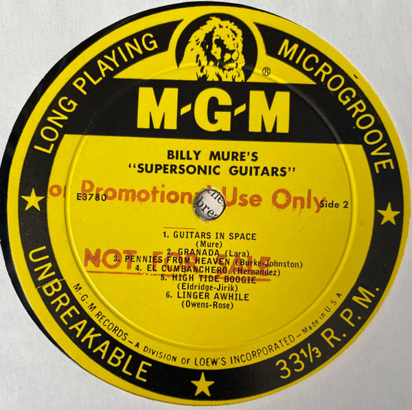 Billy Mure - Supersonic Guitars | MGM Records (E3780) - 4 Billy Mure - Supersonic Guitars | MGM Records (E3780) - 4