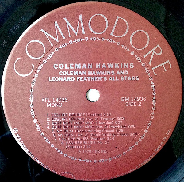 Coleman Hawkins - Coleman Hawkins And The Chocolate Dandies | Commodore (XFL 14936) - 4 Coleman Hawkins - Coleman Hawkins And The Chocolate Dandies | Commodore (XFL 14936) - 4