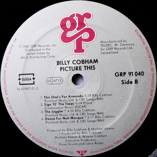 Billy Cobham - Picture This | GRP (GRP 91040) - 4 Billy Cobham - Picture This | GRP (GRP 91040) - 4