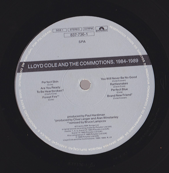 Lloyd Cole & The Commotions - 1984-1989 | Polydor (837 736-1) - 2