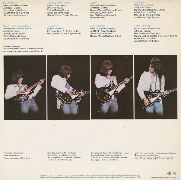 Jeff Beck - Wired | Epic (EPC 32067) - 2
