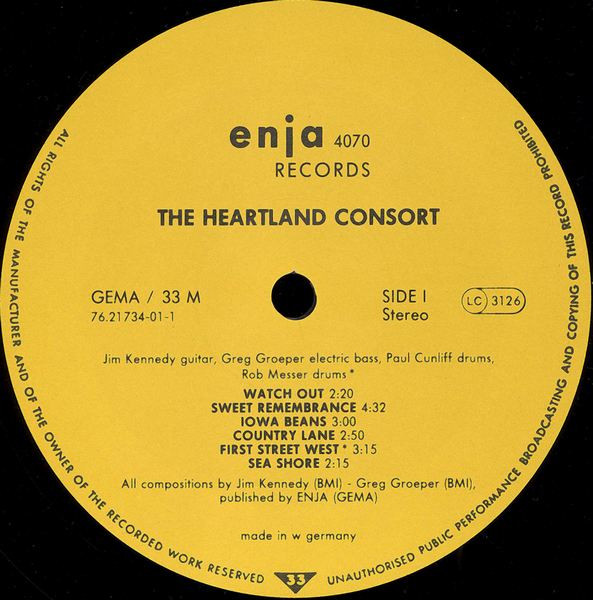 The Heartland Consort - The Heartland Consort | Enja Records (enja 4070) - 3 The Heartland Consort - The Heartland Consort | Enja Records (enja 4070) - 3