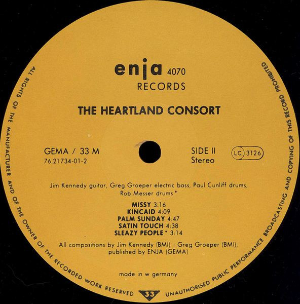 The Heartland Consort - The Heartland Consort | Enja Records (enja 4070) - 4 The Heartland Consort - The Heartland Consort | Enja Records (enja 4070) - 4