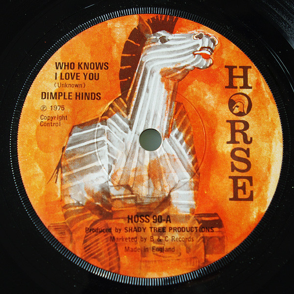 Dimple Hinds / Dimple Hinds All Stars - Who Knows I Love You / Who Knows I Love You (Instrumental) | Horse (HOSS 90) - main Dimple Hinds / Dimple Hinds All Stars - Who Knows I Love You / Who Knows I Love You (Instrumental) | Horse (HOSS 90) - main