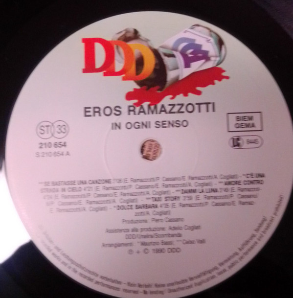 Eros Ramazzotti - In Ogni Senso | DDD (210 654) - 3