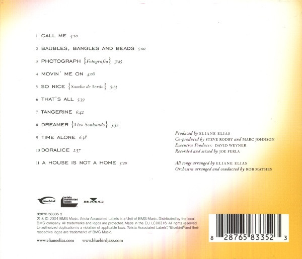 Eliane Elias - Dreamer | Bluebird (82876 58335 2) - 2 Eliane Elias - Dreamer | Bluebird (82876 58335 2) - 2