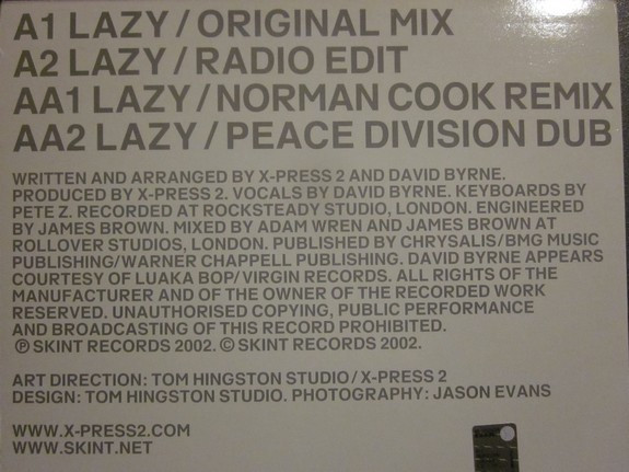 X-Press 2 - Lazy | Skint (SKI 672468 6) - 2