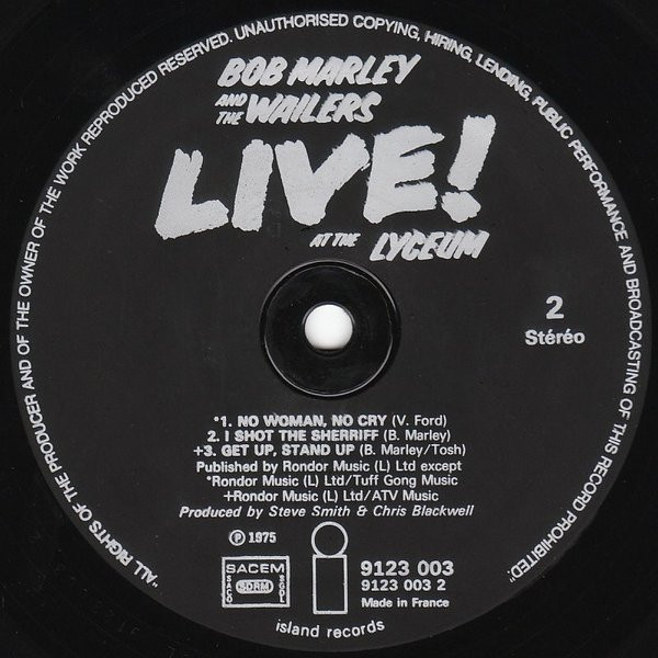 Bob Marley & The Wailers - Live! | Island Records (9123 003) - 4 Bob Marley & The Wailers - Live! | Island Records (9123 003) - 4