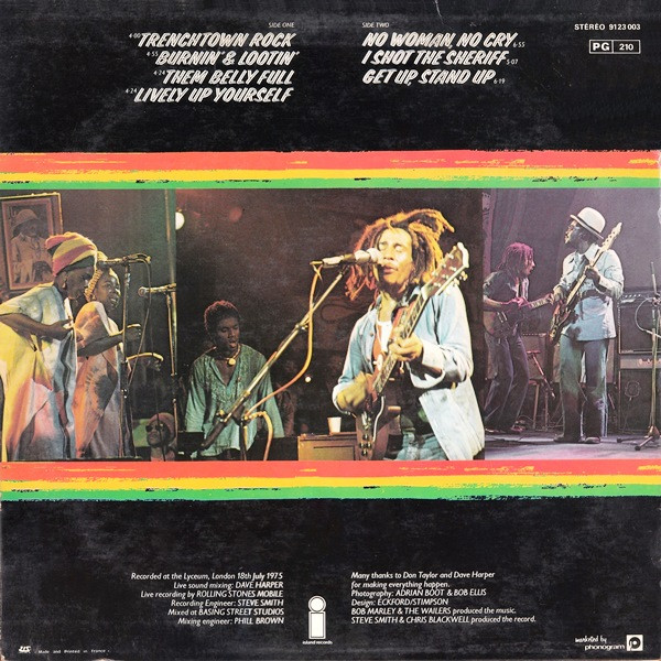 Bob Marley & The Wailers - Live! | Island Records (9123 003) - 2 Bob Marley & The Wailers - Live! | Island Records (9123 003) - 2