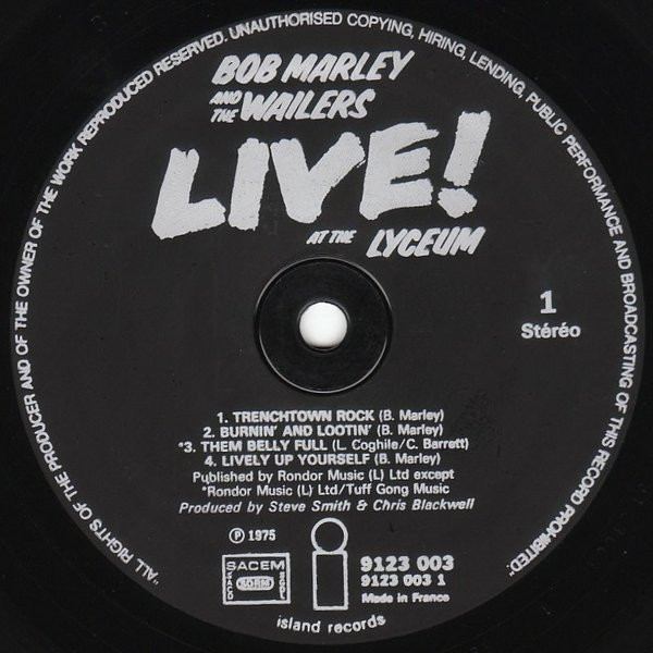 Bob Marley & The Wailers - Live! | Island Records (9123 003) - 3 Bob Marley & The Wailers - Live! | Island Records (9123 003) - 3