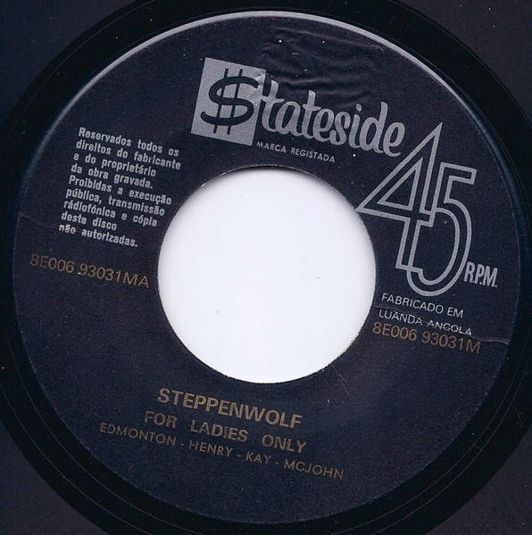Steppenwolf - For Ladies Only | Stateside (8E 006-93 31 M) - 3