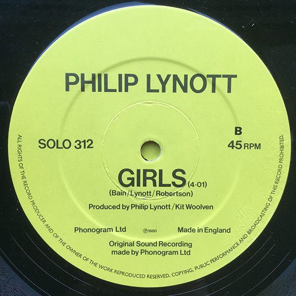 Phil Lynott - Yellow Pearl | Phonogram (SOLO 312) - 2
